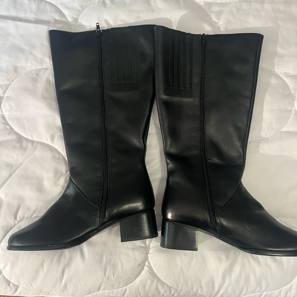 Sleek Black Heeled Boots
